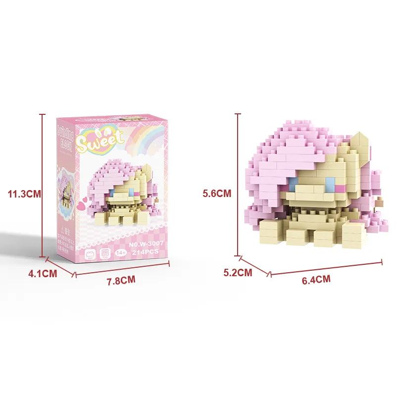 Blocs de construction My Little Pony Lega Equestria pour filles, blocs de construction scintillants,
