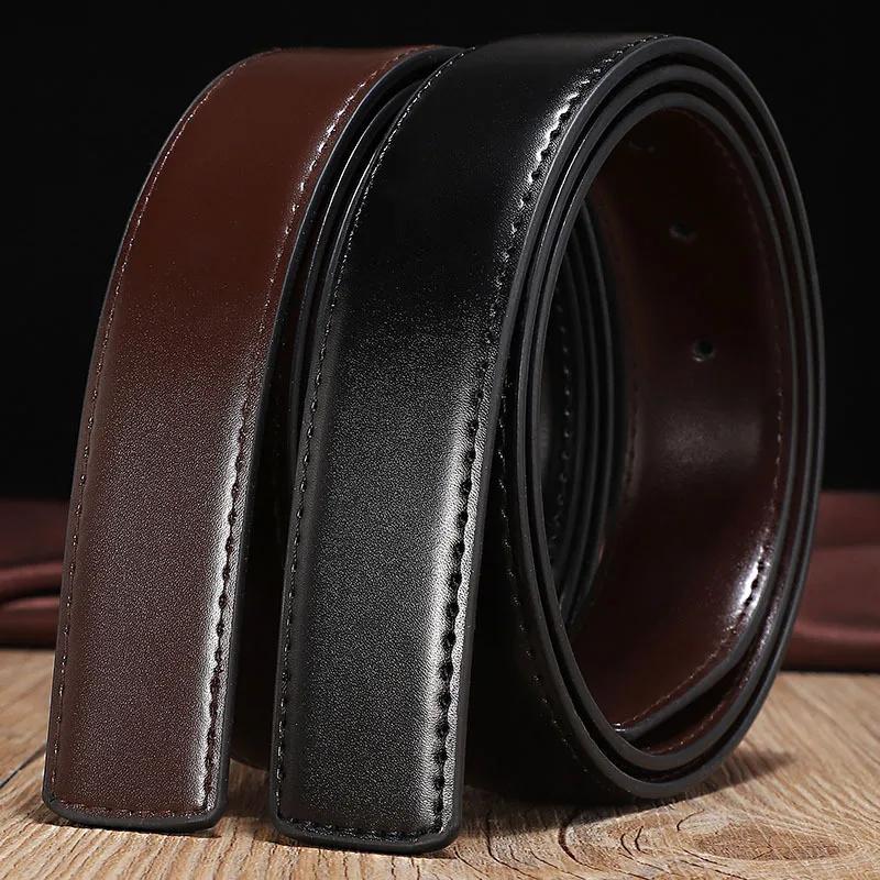 Cuir de vache réversible Double face, 2.8cm 3.0cm 3.3cm 3.5cm 3.8cm de large, avec trous, ceinture s