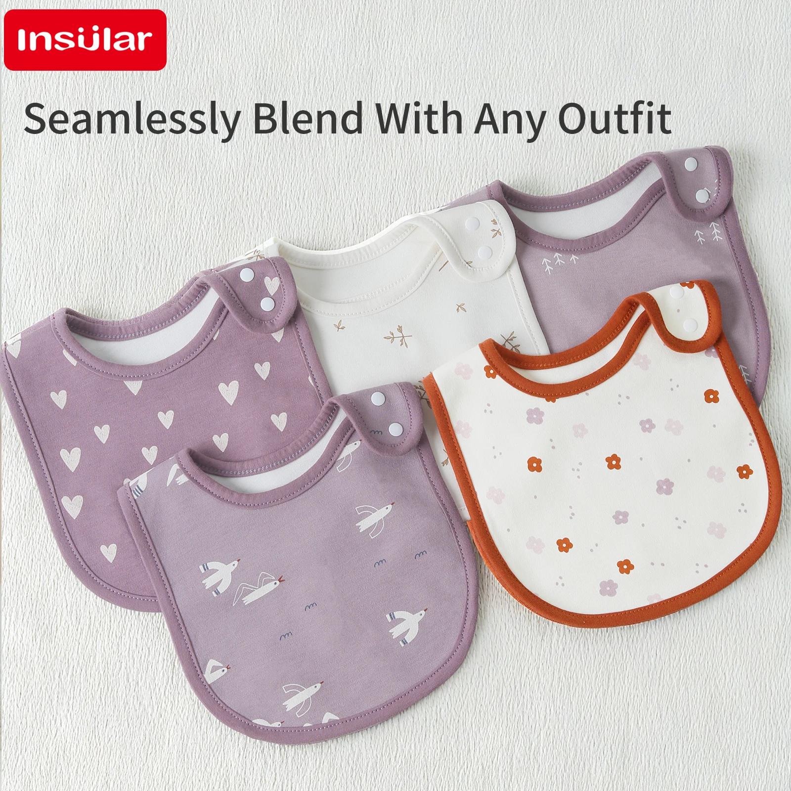 Bavoirs pour bébé en forme de U, serviette de salive pour bébé, facile à essuyer, tissu pour manger
