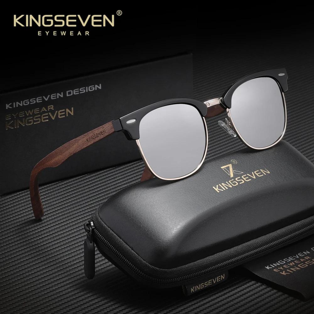 Lunettes de soleil polarisées vintage KINGSEVEN pour hommes et femmes, protection UV400, lunettes de