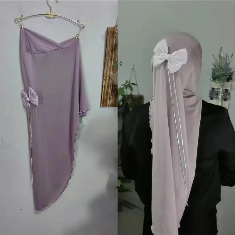 2025 foulards à nœud instantané pour filles, mignons et musulmans, Hijab confortable