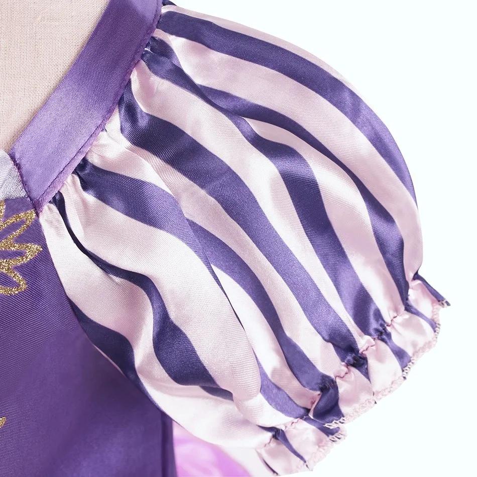 Robe raiponce pour enfants de 3 à 8 ans, Costume de fête emmêlé pour filles, fantaisie d'anniversair