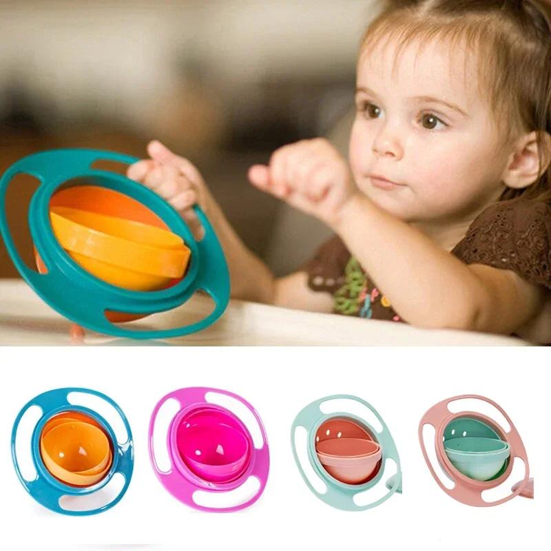 Bol gyroscopique universel pour enfants, nouveauté d'équilibre rotatif, rotation à 360 degrés, plats