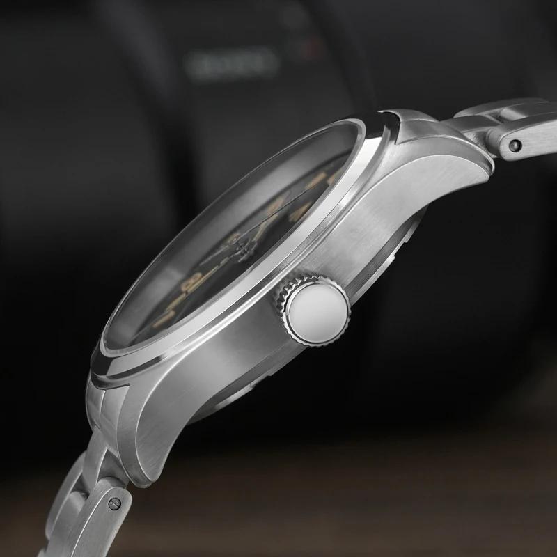 Militado ML08 montre à Quartz VH31 mouvement bande d'acier saphir cristal montre Vintage 10Bar étanc