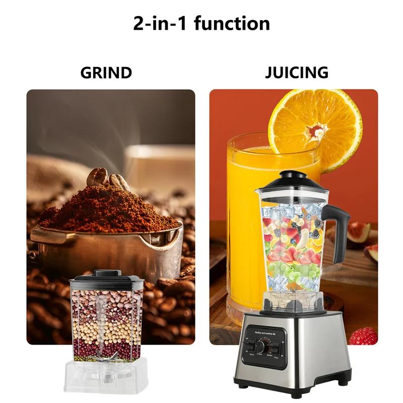 Mélangeur table 6000W 2.5L - Robot culinaire puissant pour glaces, noix et fruits maison