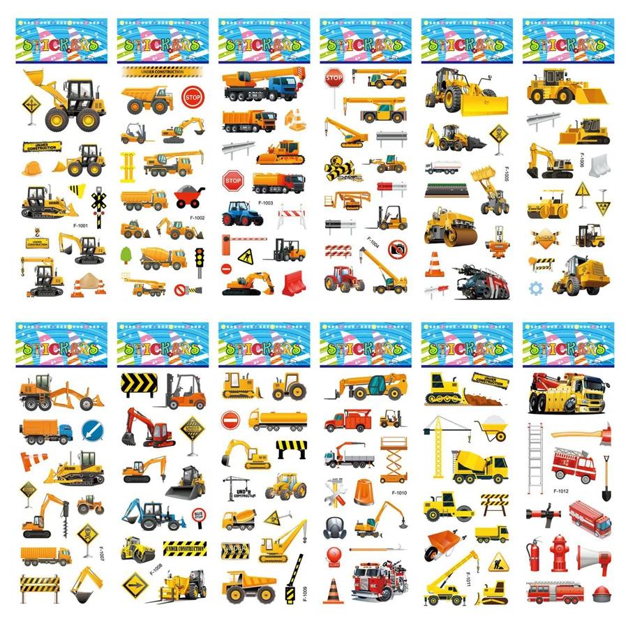 Autocollants gonflés pour enfants, 5 feuilles, cadeau d'anniversaire, de noël, du nouvel an, pour fi