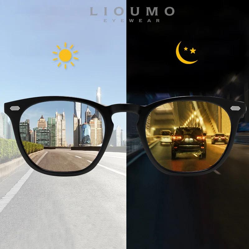 LIOUMO Design – lunettes de soleil polarisées photochromiques classiques rétro pour hommes et femmes