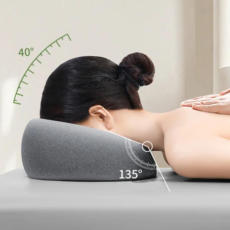 Oreiller ergonomique en mousse à mémoire de forme pour salon de beauté, massage à domicile, repos au