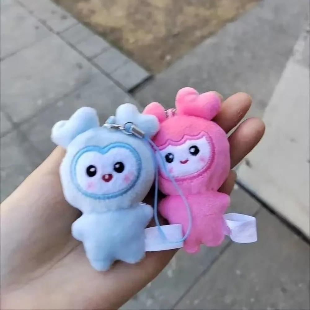 9 pièces Pendentif de sac et porte-clés Momo, figurine de dessin animé adorable, accessoires populai