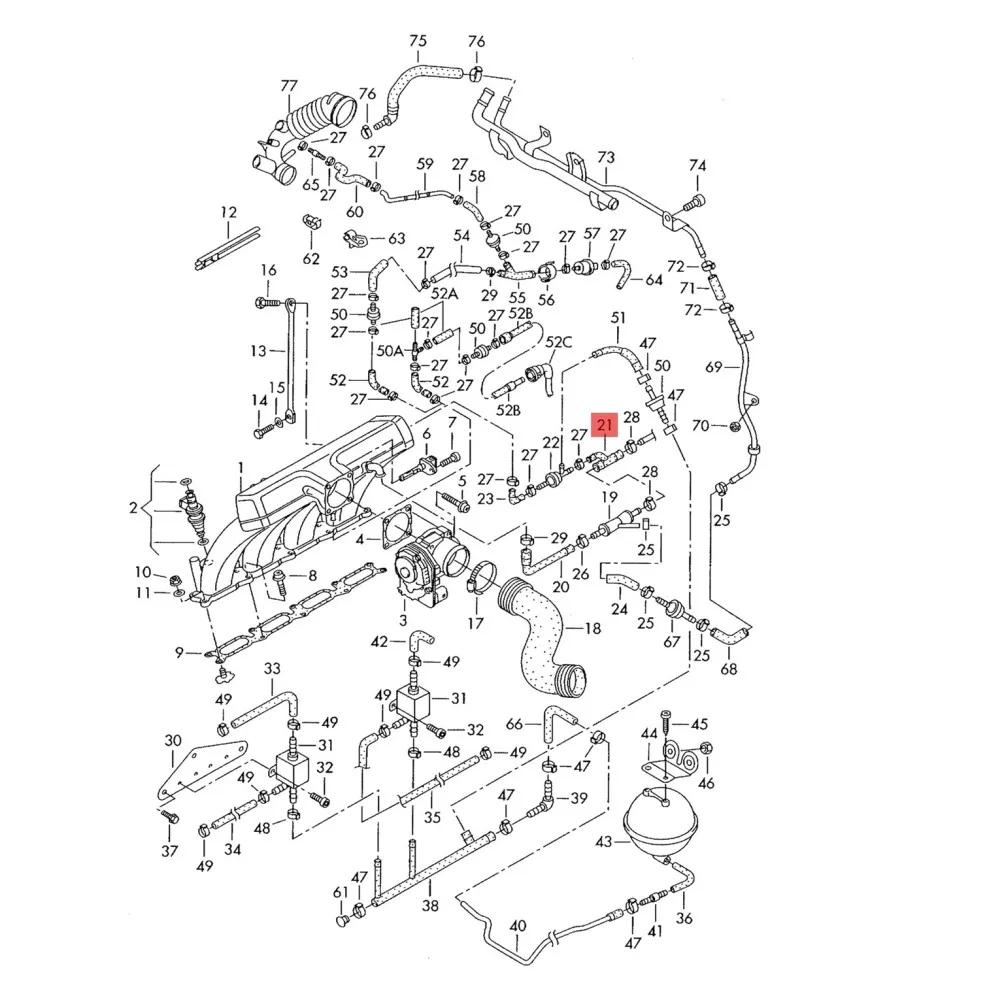 Ensemble de 8 vannes de vidange des gaz d'échappement, accessoires pour Passat B5, A4, S4, A6, S6, 0