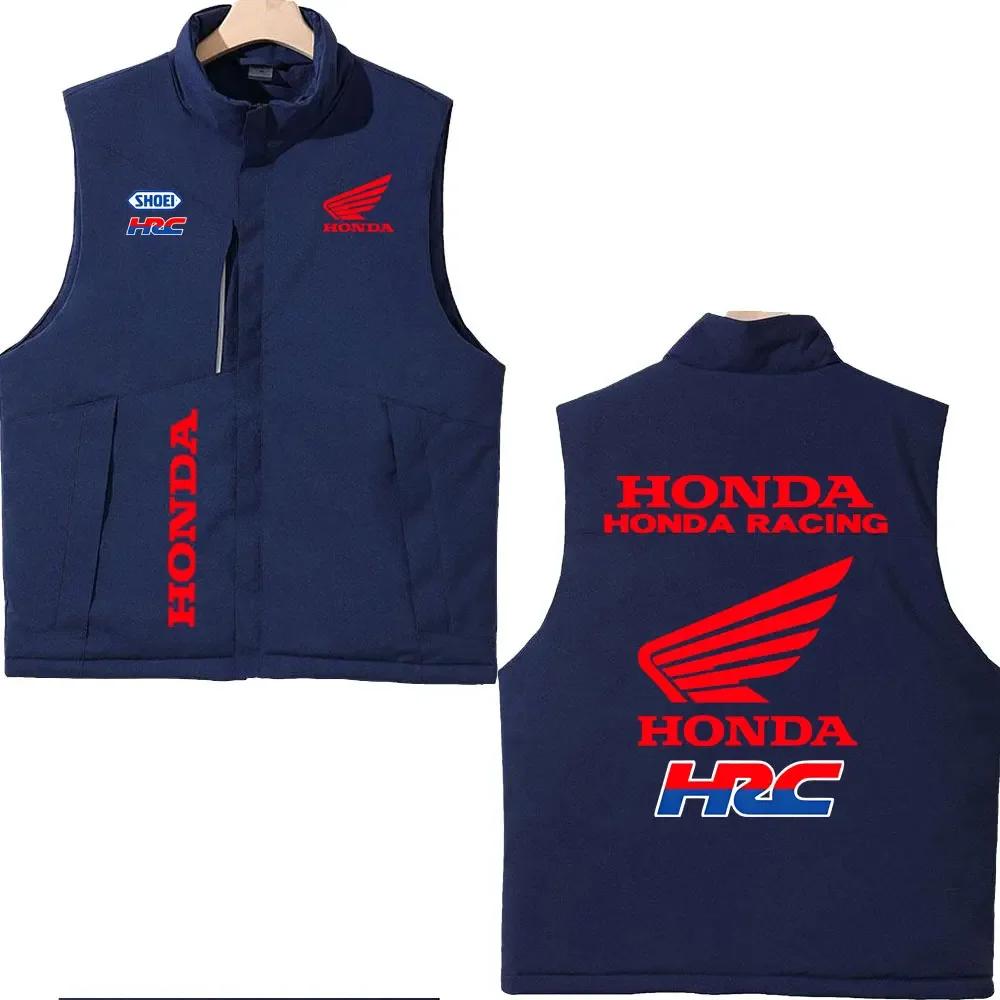 2025 Honda Racing imprimé coton rembourré gilet automne hiver hommes femmes en plein air moto veste