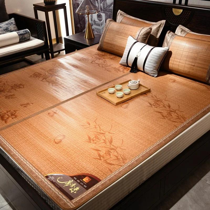 Excellent tapis pliant en bambou, matelas de paille pliable, pour l'été, dortoir d'étudiants, en soi