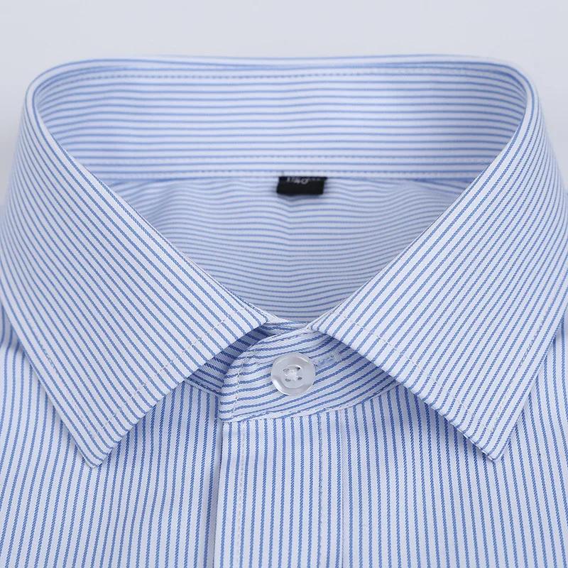 Chemise en coton pour hommes, sans fer, couleur unie, décontractée, sergé, mode, manches longues, bu