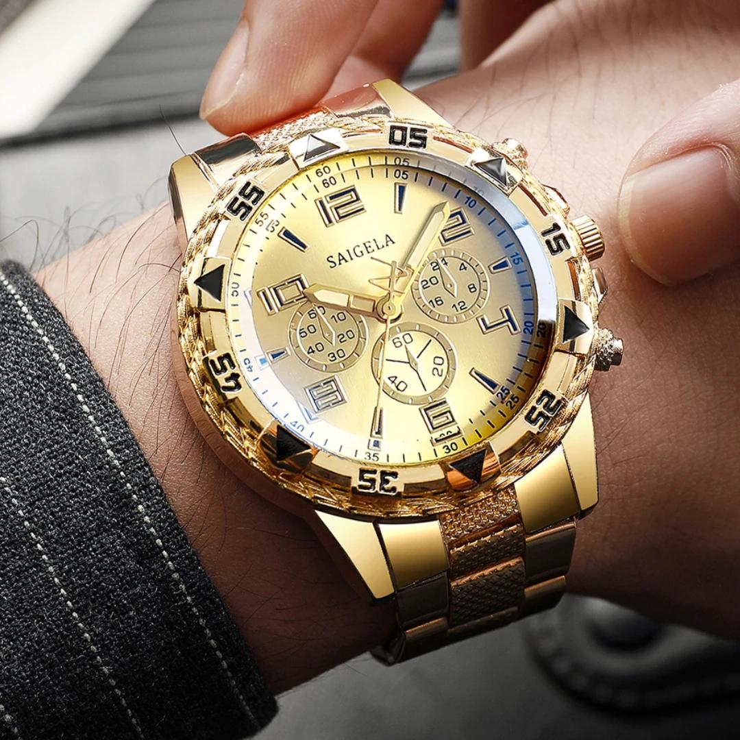 4 pièces/ensemble montres pour hommes mode cadran arabe bracelet en acier montre à Quartz ensemble (