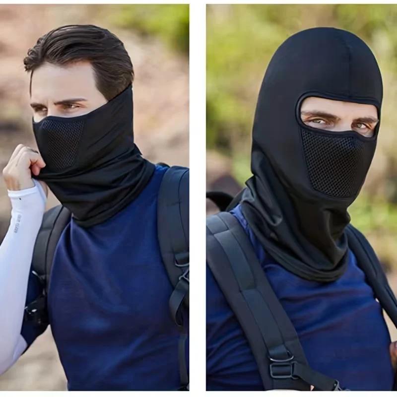 Masque de moto, protection contre le vent et la chaleur, masque intégral respirant, cagoule, écharpe
