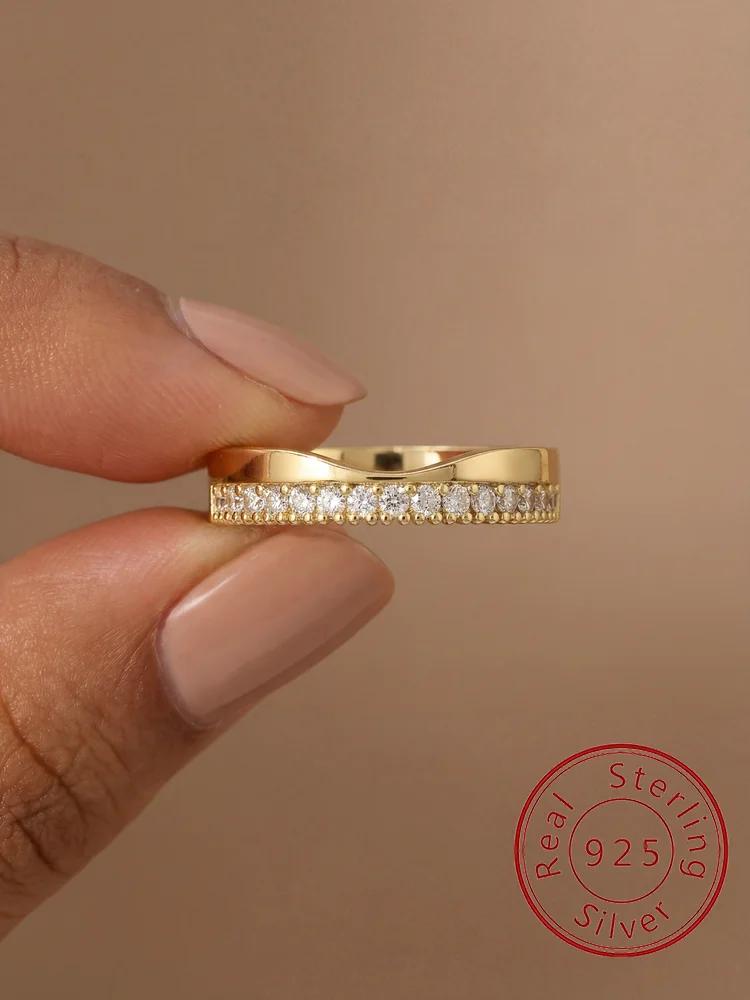 Bague minimaliste en argent Sterling 925 pour femmes, bague en Zircon avec sourire, fête d'anniversa