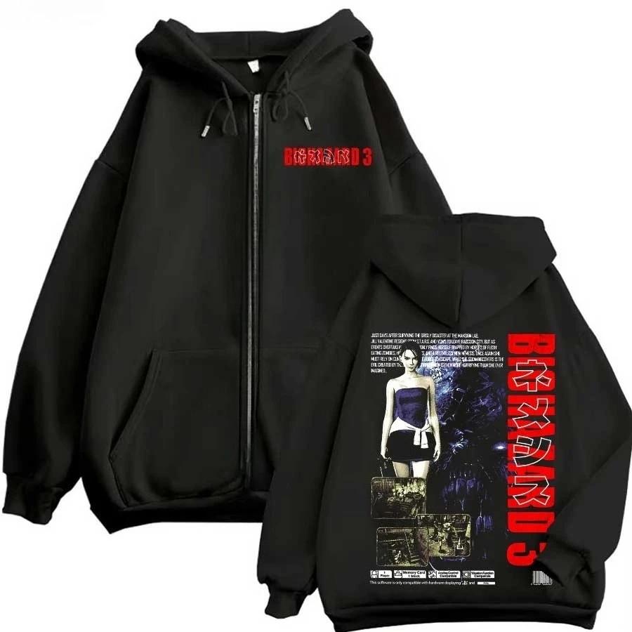 Sweat à capuche imprimé Resident Evil pour homme et femme, confortable, style streetwear ample