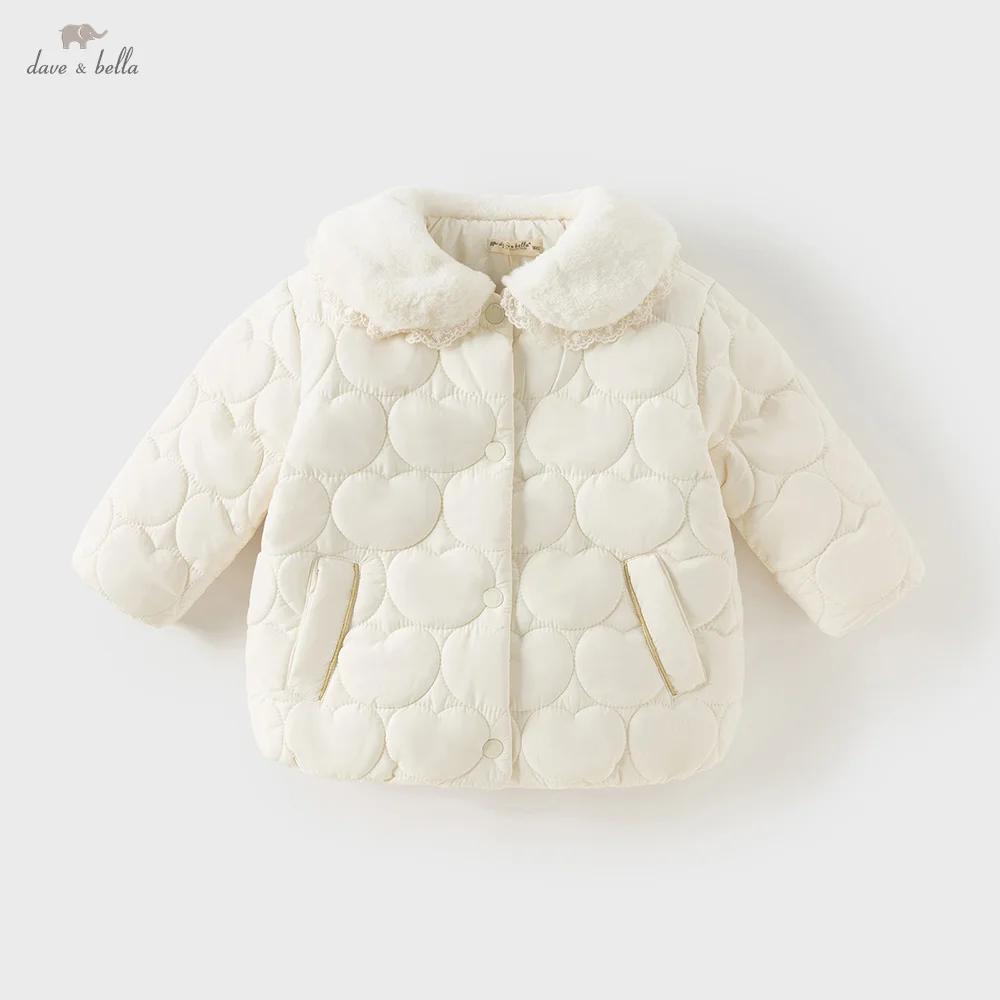 Dave Bella enfants filles bébé mignon vêtements d'extérieur hiver mode décontracté doux enfants mant