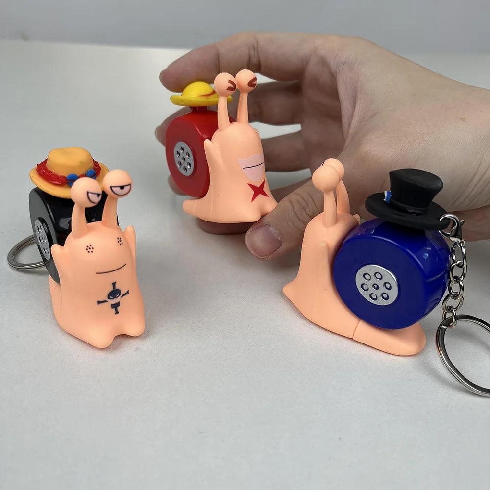 Anime une pièce Den Den Mushi modèle jouets dessin animé Luffy Sabo Ace escargot en forme de télépho