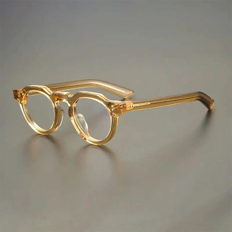 Lunettes rondes Vintage en acétate de haute qualité pour hommes et femmes, monture de Prescription o