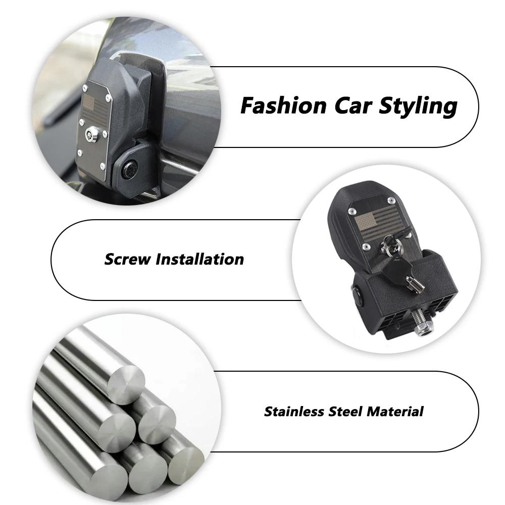 Loquets de capot antivol pour Jeep Wrangler JL JLU 4XE Rubicon Gladiator JT 2018-2024 US Accessoires