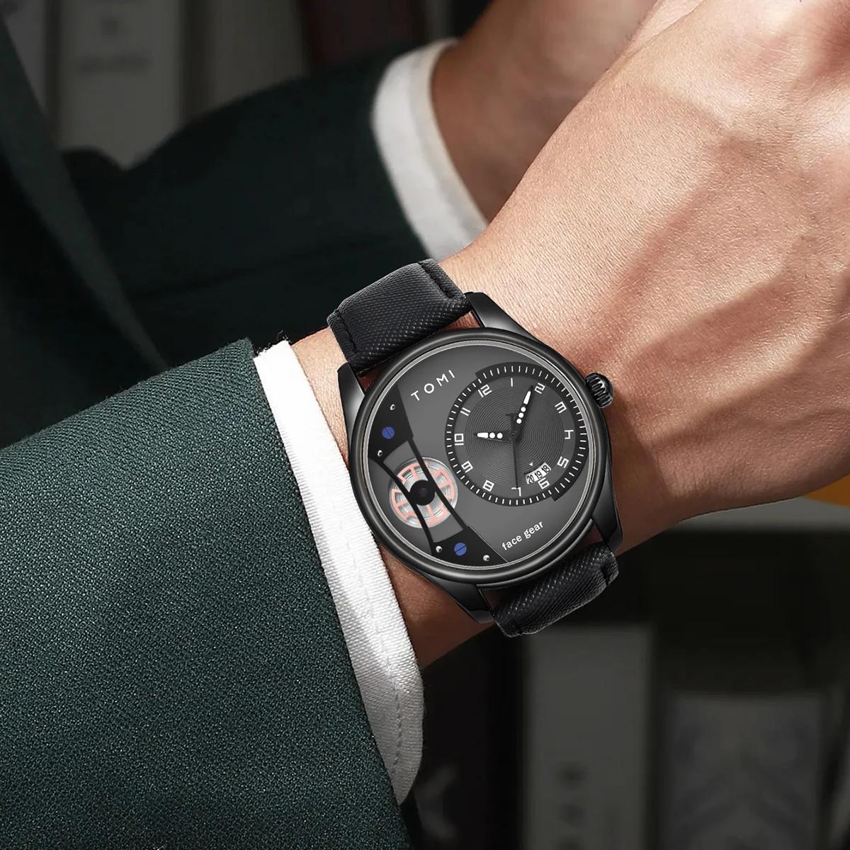 TOMI – coffret cadeau pour hommes, montre à Quartz d'affaires minimaliste, de luxe, polyvalente, Dou