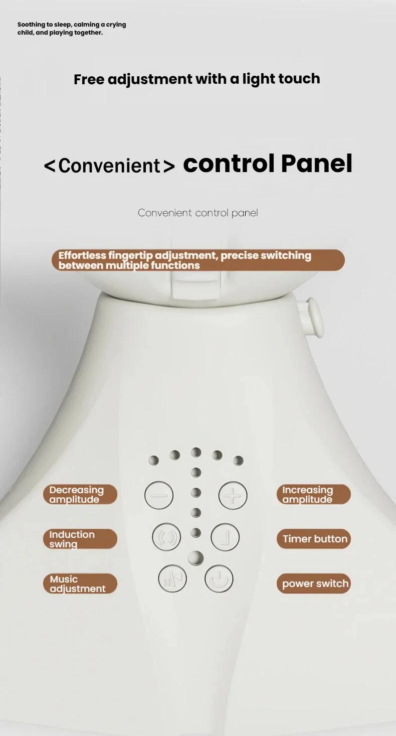 Berceau électrique pour bébé, moustiquaire, musique Bluetooth, chaise à bascule, télécommande multif