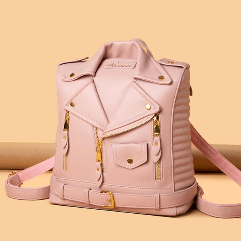 Anti-vol fermeture éclair femmes sac à dos 2026 moto épaule Jecket sac voyage grand sac à dos mode d
