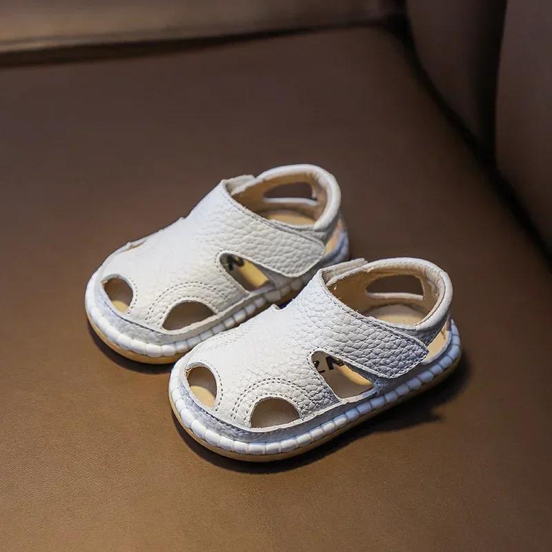 Sandales d'été pour bébés filles et garçons, chaussures Anti-collision pour tout-petits, sandales de