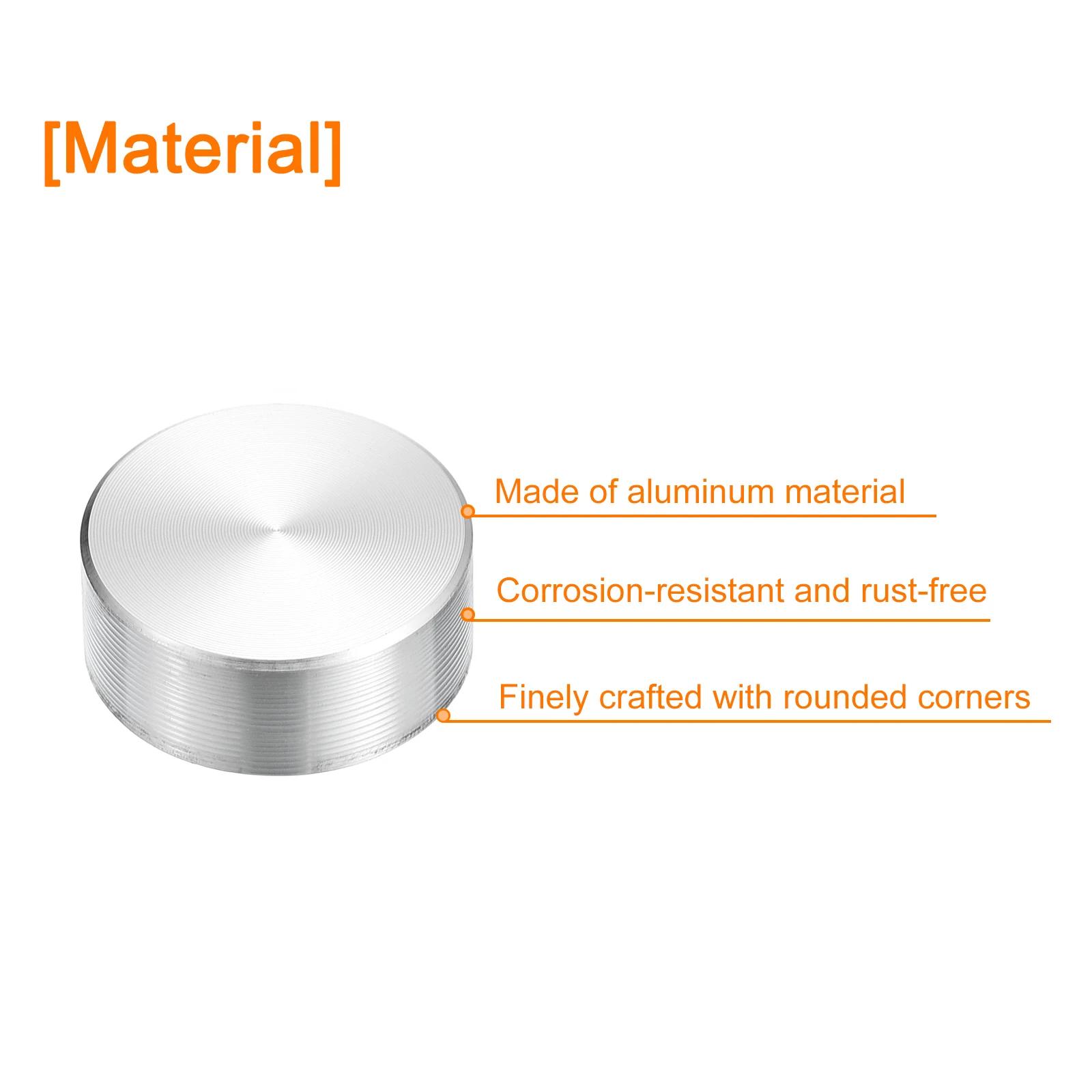 4/6/8 pièces 20mm de diamètre disque en aluminium matériel M6 M8 filetage rond verre Table cercle di
