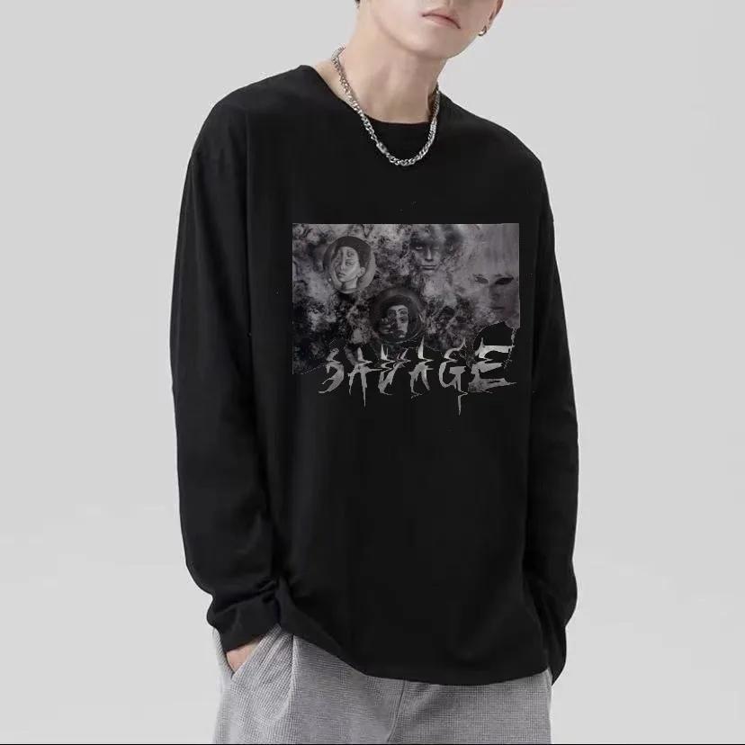 T-shirt pour hommes été croix d'épines valise hommes T-shirts à manches longues foncé Hip-hop hommes