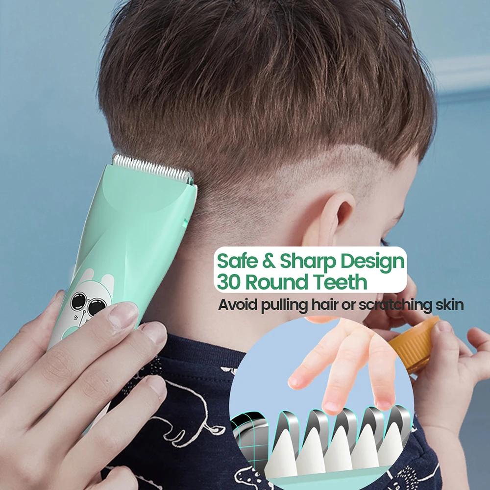 Tondeuse à cheveux pour bébé, silencieuse, électrique, rechargeable, tondeuse pour enfants, rasoir p