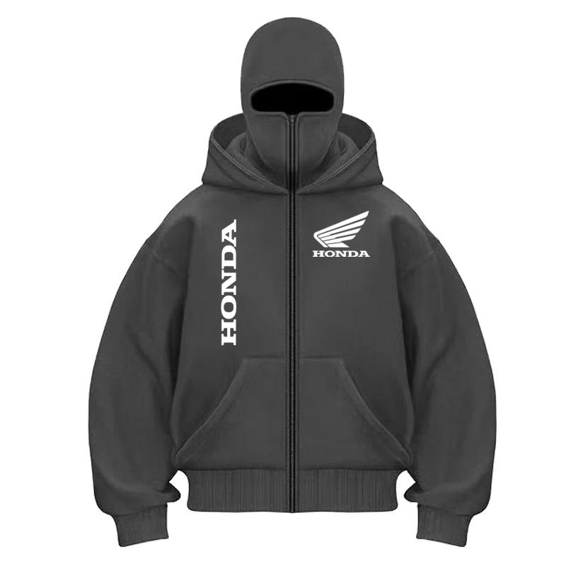 Hommes et femmes Honda Logo veste de moto gothique hiver nouveau Double capuche mode sweat hommes à