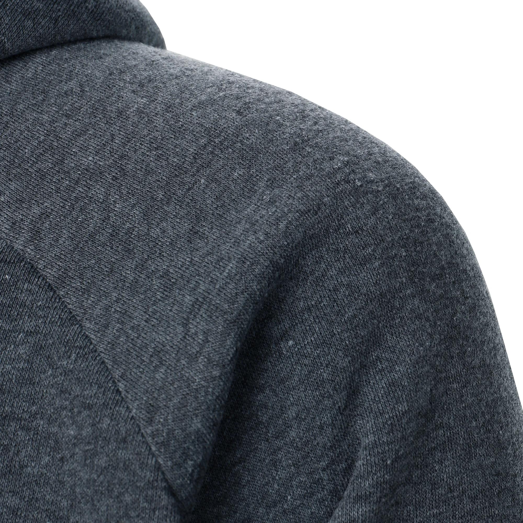 Haut à capuche de couleur unie pour hommes, manches longues, fermeture éclair latérale, automne et h