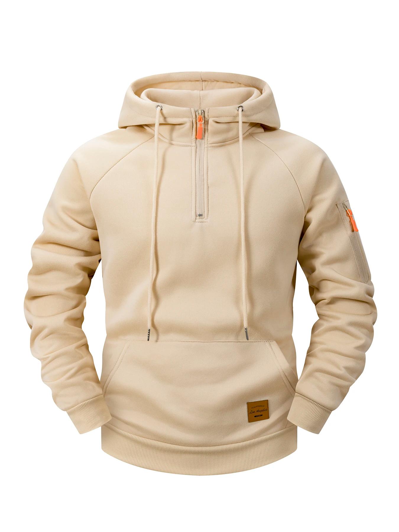 Sweat à capuche pour hommes, mode sport décontractée, rétro Harajuku, manches longues, fermeture écl
