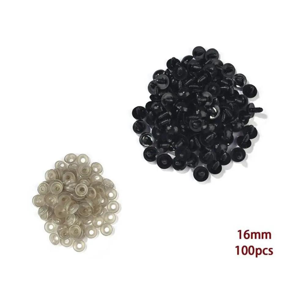 100 pièces 10mm globe oculaire poupée accessoires noir en peluche yeux de sécurité Amigurumi pour jo