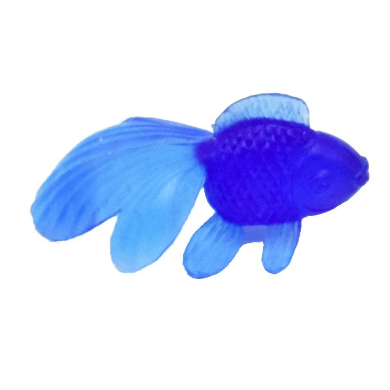 Enfants 10 pièces/ensemble Kawaii Simulation poisson rouge en caoutchouc bébé bain jeux d'eau jouets