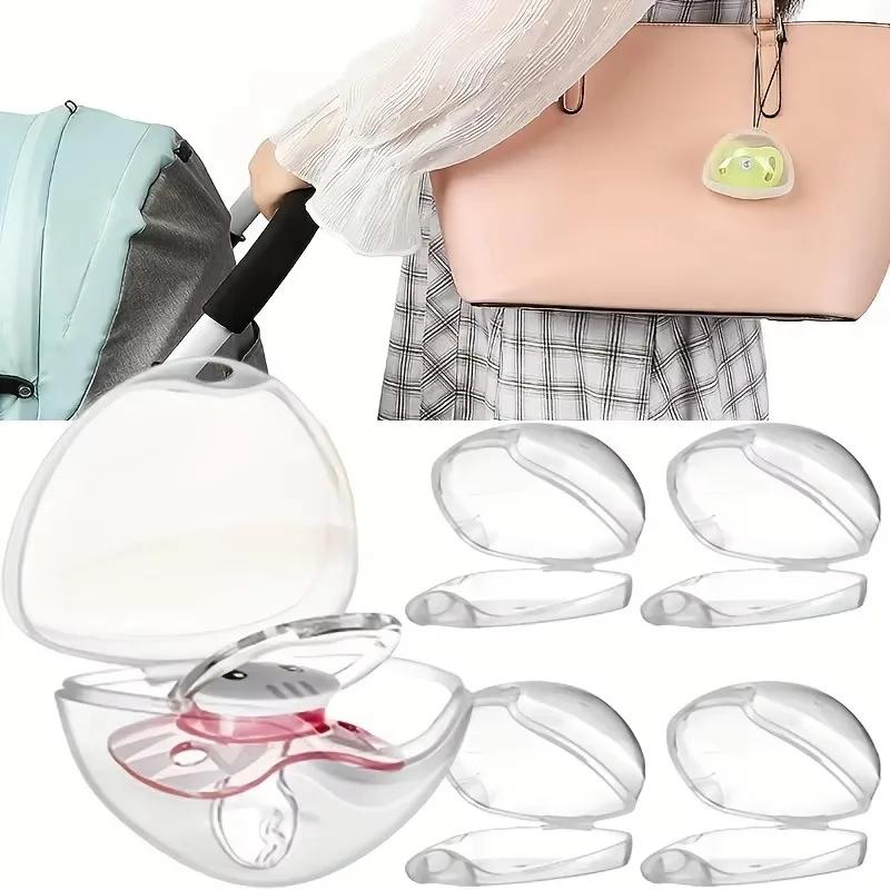 Étui à sucette Transparent, boîte porte-sucette, étui de protection de mamelon sans BPA pour voyage
