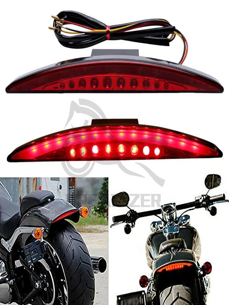 Feu arrière de frein à LED rouge pour vélo moto Touring Sportster XL 883 1200 Cafe Racer feu arrière