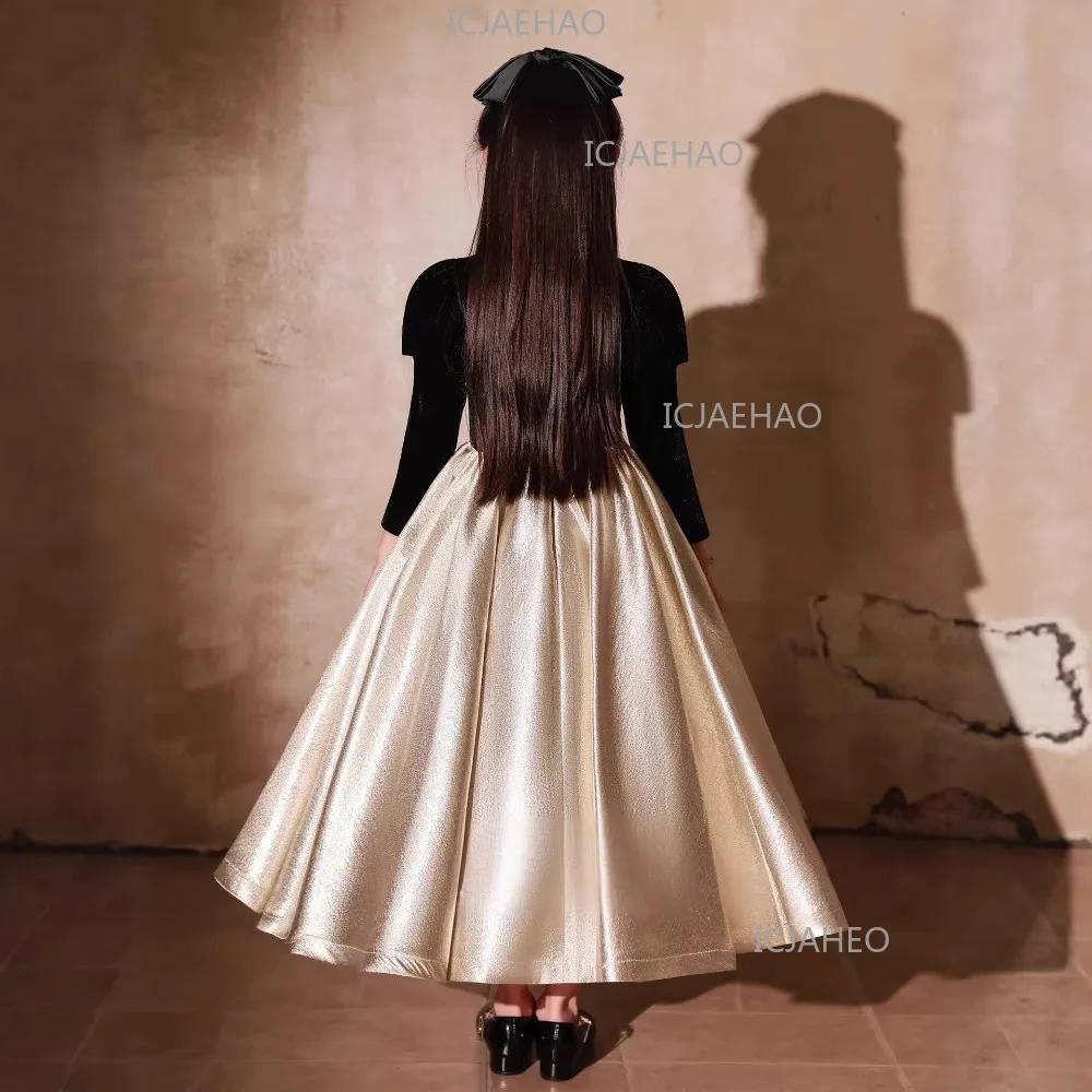 Robe de spectacle 2026 pour enfants et filles, tenue de princesse pour anniversaire, demoiselle d'ho