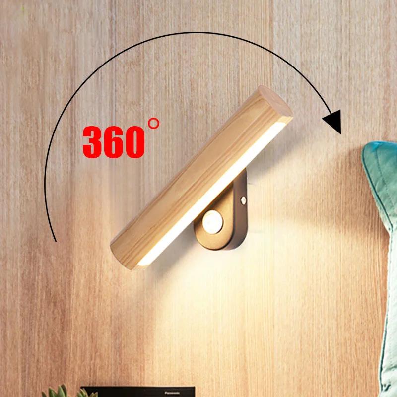Applique Lumineuse Murale en Bois Massif Uni, Éclairage LED au Design d'Europe du Nord, Style Simple