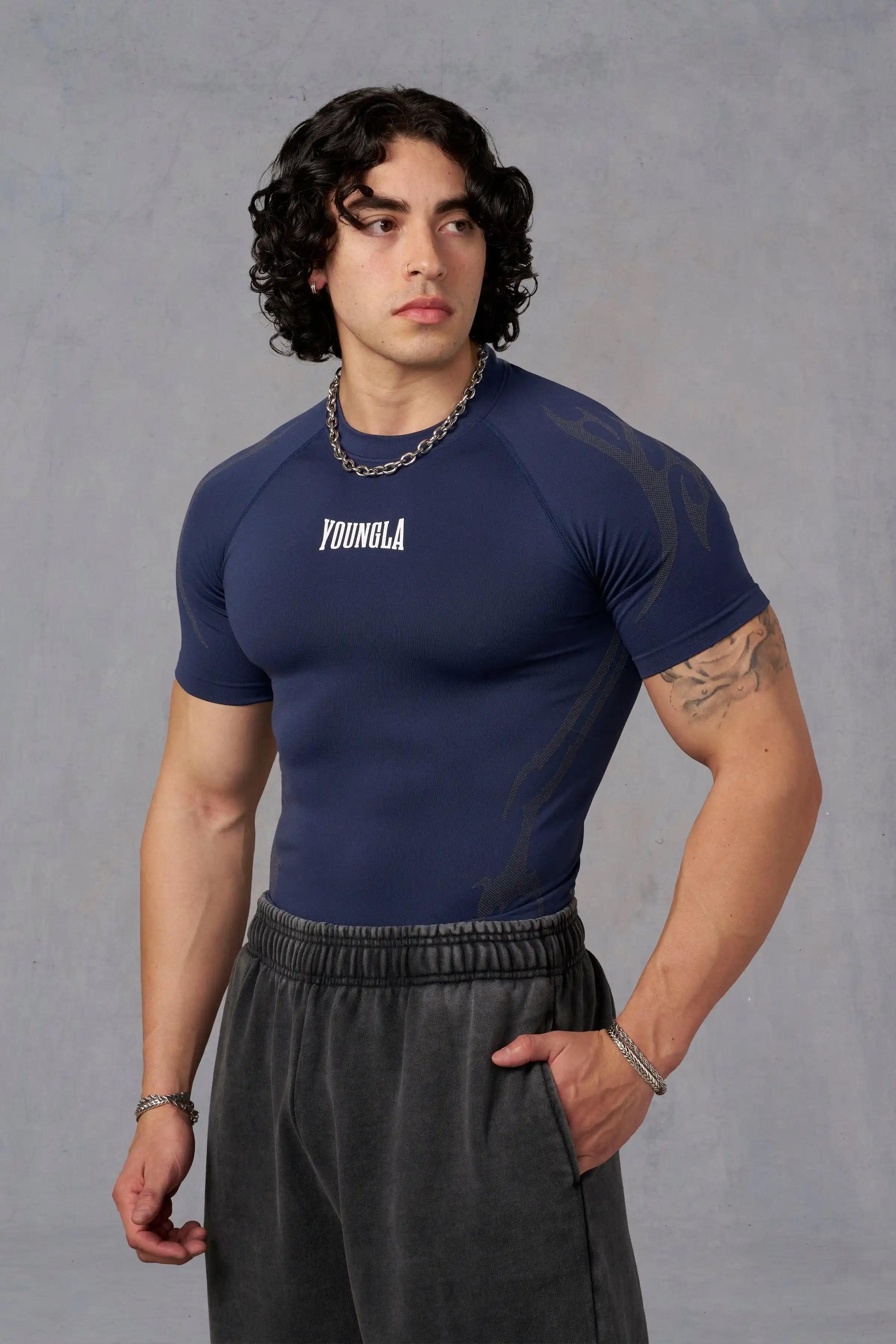 T-shirt ajusté pour homme, été américain, nouveau, pour le sport, la course à pied, l'entraînement,