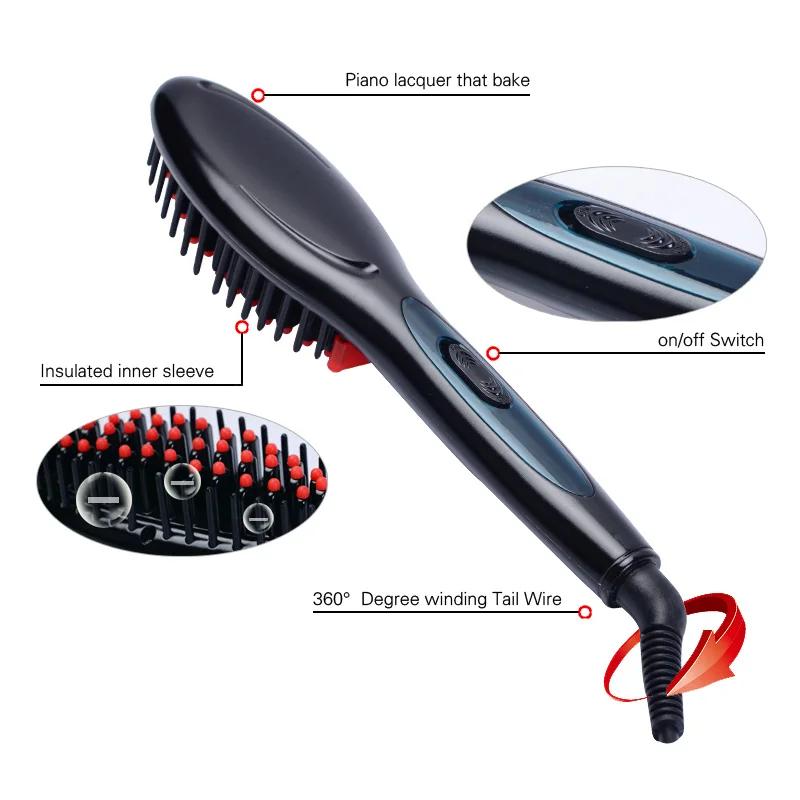 Nouveau Peigne à lisser électrique professionnel, brosse à cheveux, fers à lisser, prise ue/US/UK/AU