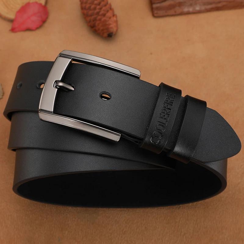 Ceinture en cuir véritable pour hommes, de haute qualité, de luxe, de styliste, en peau de vache, à