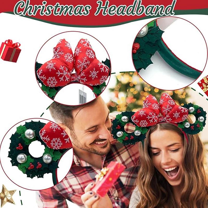 Bandeau Disney Mickey arbre de Noël - Accessoire cosplay Peter Pan pour fêtes et cadeaux Disneyland