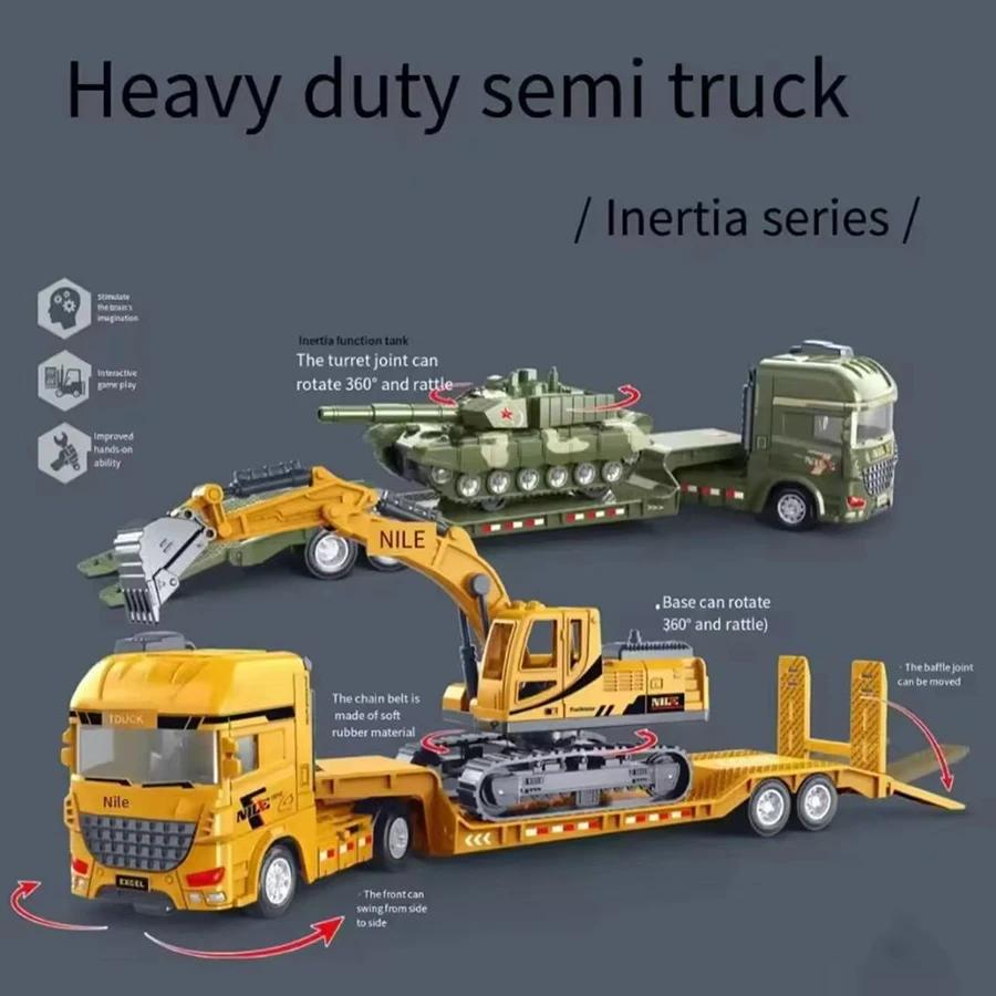 Ensemble d'ingénierie de conteneurs porte-échelle, 1 pièce, véhicule, pelle, camion de transport, mo