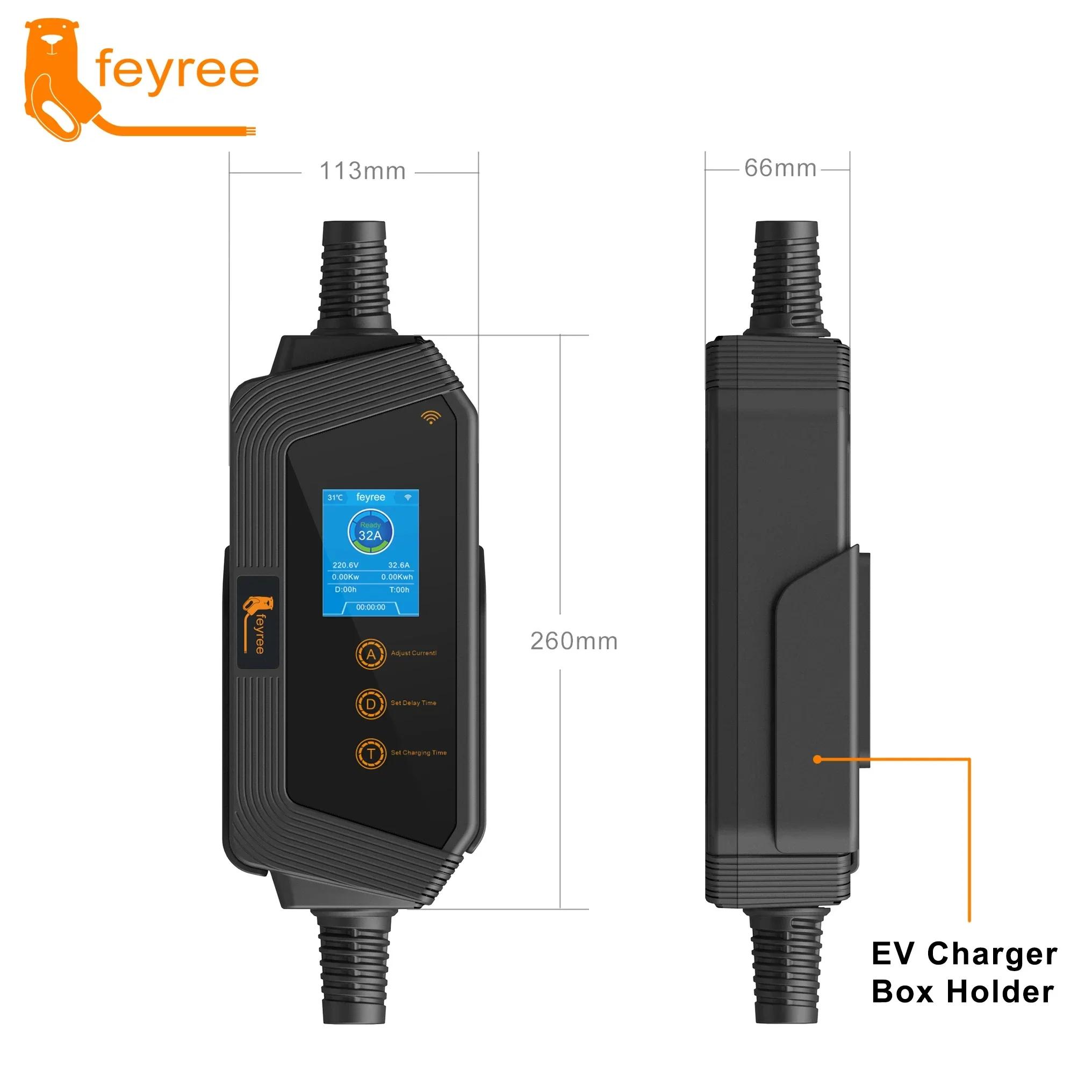 Feyree 7KW 32A chargeur EV réglable prise GBT APP Version Bluetooth ensemble temps de charge boîte d