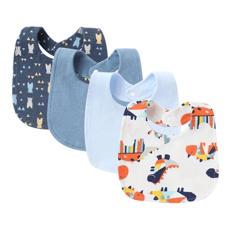 Bavoirs en coton pour bébés, 4 pièces, vêtements pour rots, serviettes de salive pour nouveau-nés, f