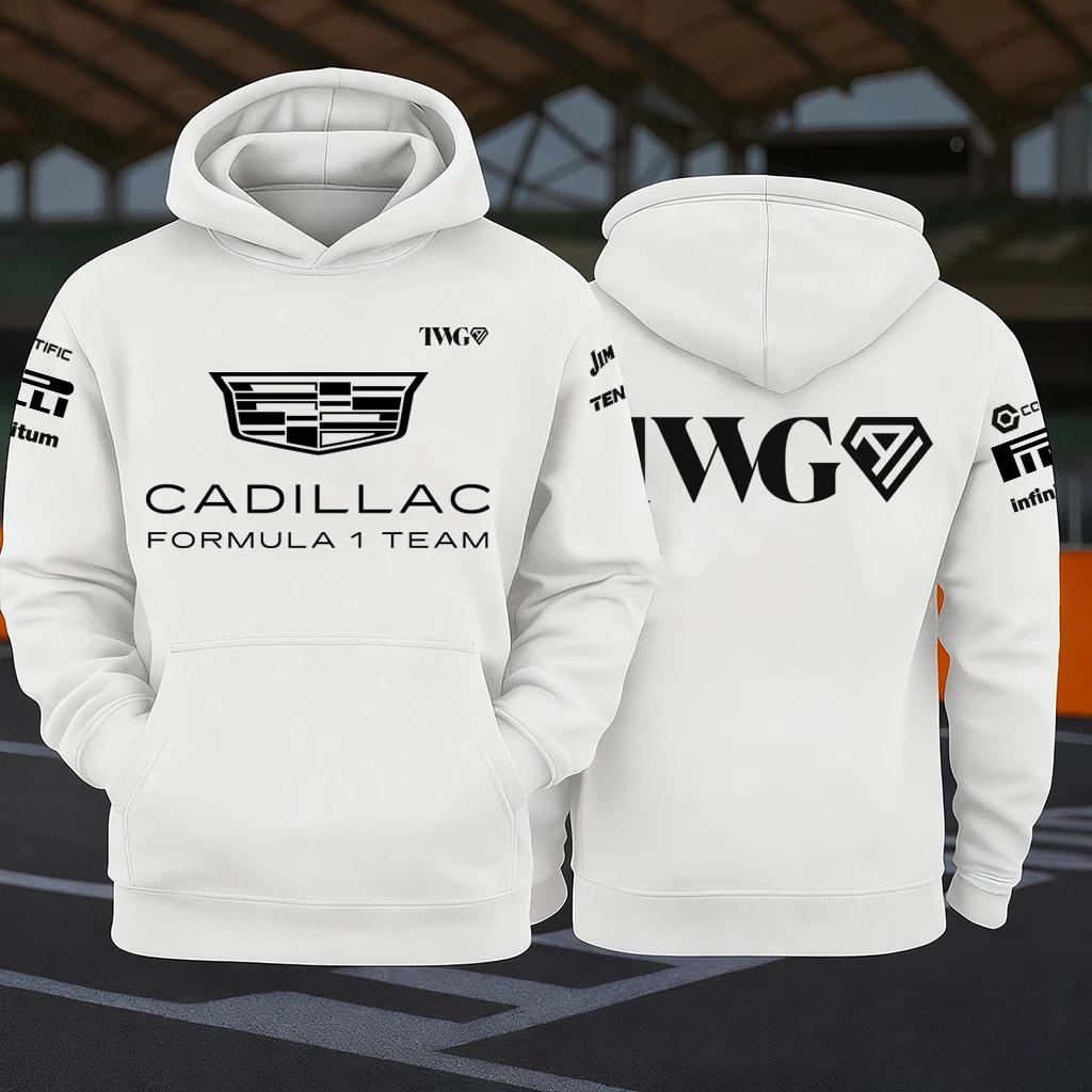 Nouveau Hoodie Tendance 2026 Cadillac Racing Team, Style Urbain, Manches Longues, Confortable, Décon