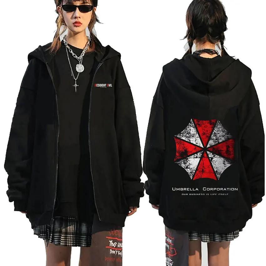 Sweat-shirt à capuche à fermeture éclair Resident Evil 4, pour fans du jeu CAPCOM, pull-over rétro à